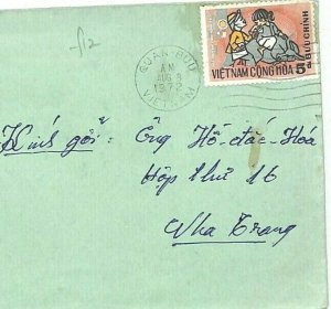 VIETNAM Cover *Quan-Buu* Nha Trang 1972 {samwells-covers} GJ1