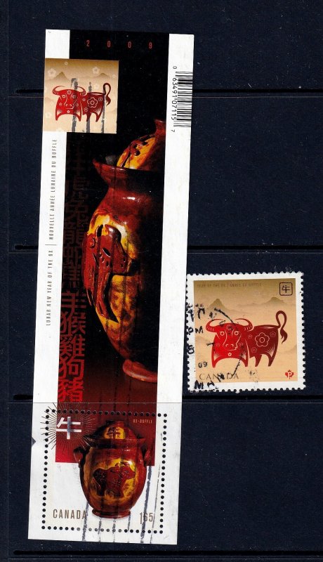 Canada 2009 - New Year of OX - VF-Used set  # 2296-2297