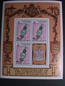 MALDIVES 1978 25TH ANNIVERSARY-CORONATION OF QUEEN ELIZABETH II - MNH S/S VF