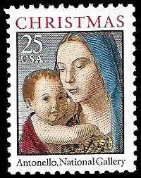 PCBstamps   US #2514 25c Christmas, Madonna & Child, MNH, (13)