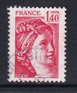 France  #1666   used   1980 Sabine  1.30fr  red