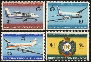 BRITISH VIRGIN ISLANDS Sc 194-97 VF/MH (2¢ HH) 1968 Beef Island Airport Issue