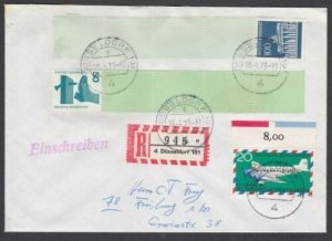 GERMANY 1973 registered cover - coil leader strips..........................W654 