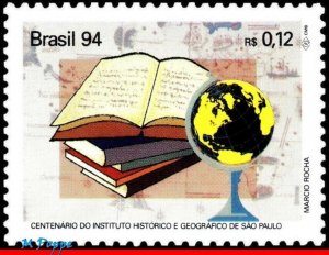 2520 BRAZIL 1994 GEOGRAPHIC & HISTORY INSTITUTE, GLOBE MAPS, MI# 2626 C-1924 MNH