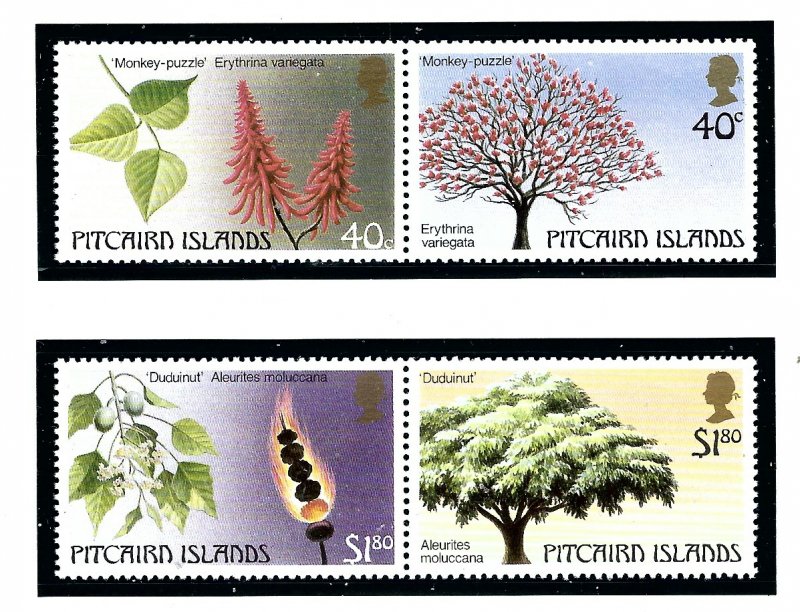 Pitcairn Is 289-90 MNH 1987 Trees          (KA)