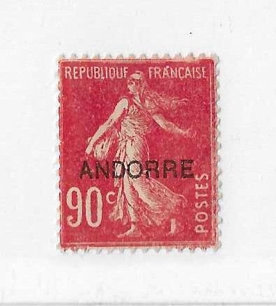 Andorra (French) Sc #15  90c  HR VF