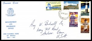 New Zealand OY43-OY46,OY49 Lighthouses Pen FDC