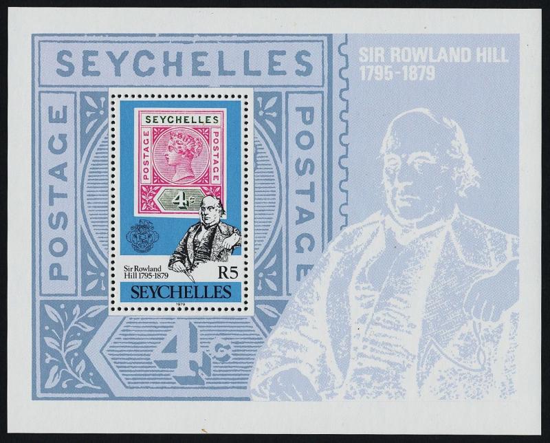 Seychelles 434-7 MNH Rowland Hill, Stamp on Stamp, Birds, Church