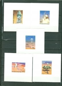 CENTRAL AFRICAN SPACECRAFTS-ROCKETS (2) SETS on PROOFS...MNH