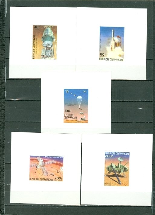 CENTRAL AFRICAN SPACECRAFTS-ROCKETS (2) SETS on PROOFS...MNH
