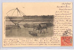 France Colonies INDOCHINA Postcard SUPER VIEW SIDE USE 1904 Undivided Back YF15