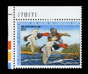 AFFORDABLE GENUINE SCOTT #RW54 VF MINT OG H 1987 FEDERAL DUCK STAMP PLATE 178171