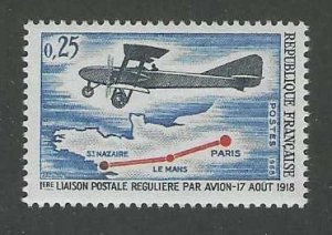 France MNH sc# 1218 Plane