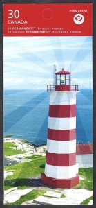 Canada #2253d P Lighthouses (2007). Booklet of 30 stamps. Five designs. MNH