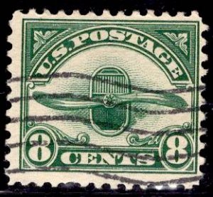 US Stamp #C4 8c Green Wooden Propeller USED SCV $12.50