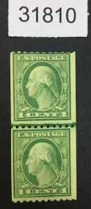 US STAMPS #486  MINT OG NH LINE PAIR  LOT #31810