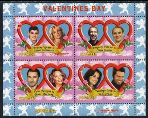 SOMALIA - 2004 - Valentines Day - Perf 4v Sheet - MNH - Private Issue