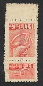 SE)MEXICO  FRAGMENT WITH 10C FISCAL STAMP, MINT