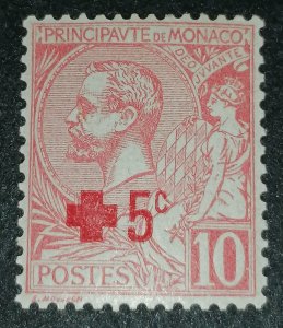 Monaco 10+5c 1914 red cross overprint MNH