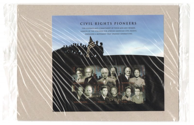 US Sc 4384 MINT Pane of Six 42¢ CIVIL RIGHTS PIONEERS Stamps in Sealed Pack