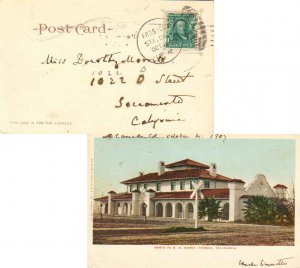 United States California Presidio Sta. 1907 sl in cds, duplex  PPC (Santa Fe ...