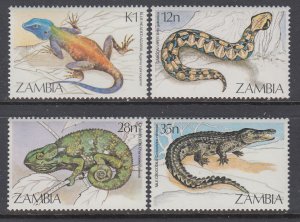 Zambia 308-311 Reptiles MNH VF