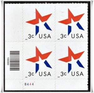 SC#3613 3¢ Star PB MNH 