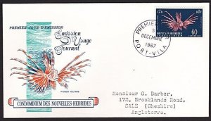 NEW HEBRIDES (French) 1967 60c Fish new definitive FDC.....................55053