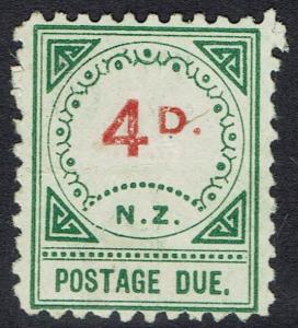 NEW ZEALAND 1899 POSTAGE DUE 4D 