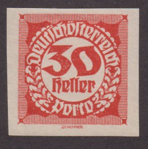 Austria J98 Postage Due Imperf 1920