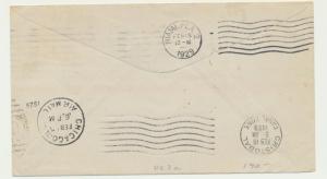 CANAL ZONE 1929, 1st FLIGHT TO USA (F5-2), 2c ENVELOPE (UC2a)+25c AIRMAIL