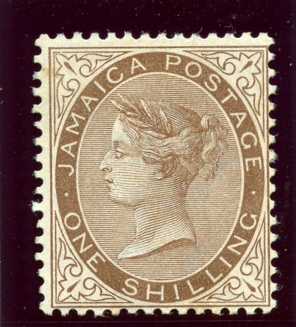 Jamaica 1897 QV 1s brown MLH. SG 24. Sc 28.