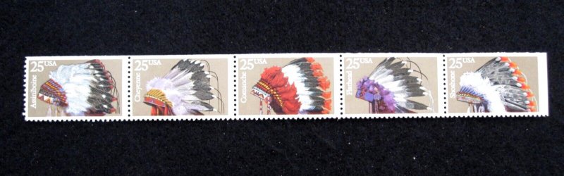 US - SCOTT# 2501-2505 - BKLT STRIP 5 - MNH - CAT VAL $11.50