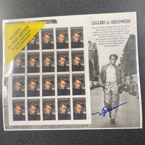 Scott 3082 32c James Dean Signed by Artist - Full Mint Pane of 20 Sealed