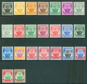 SG 133-147 Malaya Johore 1949. 1c-$5 set of 21 + some extra shades. Very...