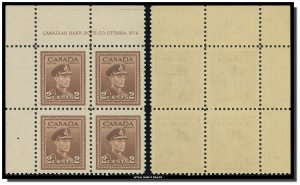 Canada - 250 PB 4 UL - MNH - King George VI in Navy Uniform (1942) 2¢ CV 6.75$