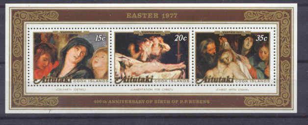 Aitutaki 147a MNH s/s Painting(Rubens) SCV2.75