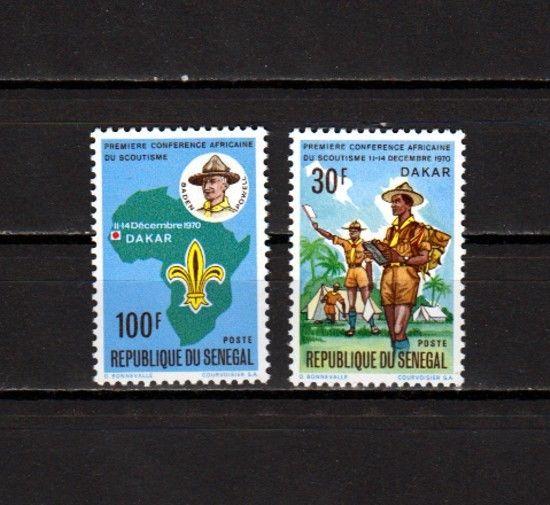 Senegal, Scott cat. 332-333. Scout Conference issue.