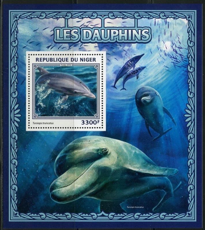 NIGER  2016 DOLPHINS  SOUVENIR SHEET  MINT NH