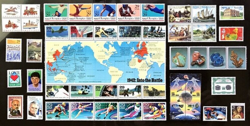 1992 Commemoratives Year Set (2611//2720) (48), MNH, (PCB-1)