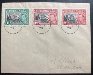 1949 St Helena First Day cover Locally Used Definitive Stamps