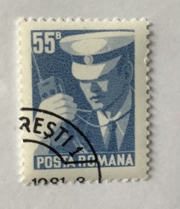 Romania 1975 Scott 2553 CTO - 55b, Policeman, publicity for traffic rules