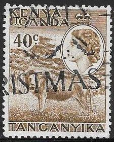 Kenya, Uganda & Tanganyika 109 Used - Lion - Elizabeth II