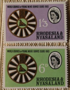 Rhodesia and Nyasaland 189-90 MNH Full Set Clubs Topical  Cat $1.55