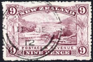 New Zealand SG326 9d purple Wmk Perf 14 Fine used Cat 14 pounds