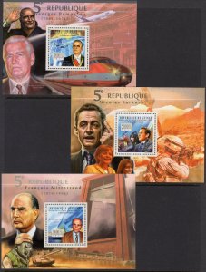 Guinea 2011 Fifth French Republic/Concorde/De Gaulle/Presidents 6 S/S Perf.MNH