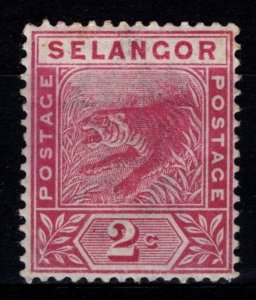 Malaysian States, Selangor, 1891-95 Tiger Def., 2c [Mint]