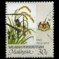 MALAYSIA-WILAYAH 1986 - Scott# 7a Rice 30c Used