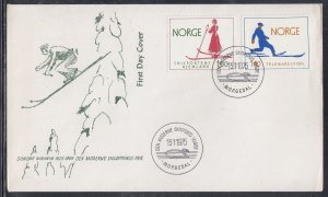 Norway Scott 647-8 FDC - Norway, Home of Skiing