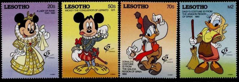 Lesotho 897-900 MNH Disney, Granada, Goofy, Mickey Mouse